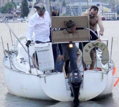 The sailboat with the guillotine at Duck Dodge