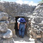 Mayans must have been pretty short. Entering the walled city of Tulum.