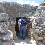 Mayans must have been pretty short. Entering the walled city of Tulum.