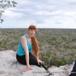 View over the jungle from the top of the pyramid at Coba.