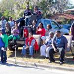 Large group watching the parade