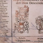 Information sign showing what carvings were found at different sites.