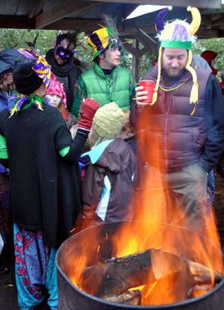 The bonfire was necessary to thaw us out for dancing