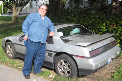 Dave and the fun little car we took to Chillicothe.