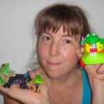 Meps with Playskool Froggie, Sparkle Froggie, and the Little Froggies