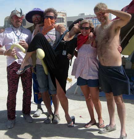 The gourd people, with Barry and Denise and John, in the Spot