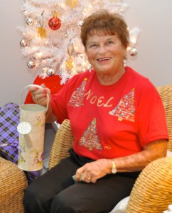 Joy in front of the tree, 2010
