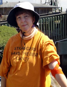 Meps with Strangers Have the Best Candy t-shirt and matching orange coband