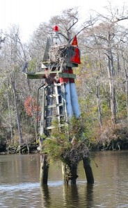 Nav aid in the Waccamah River