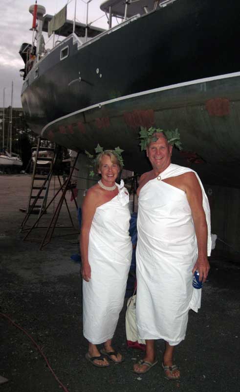 This is what we'll all be wearing to work on our boats, instead of those boooooring Tyvek suits.