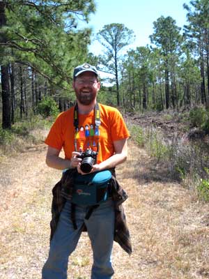 Barry hiking in the wildlife refuge