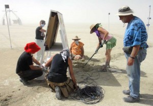 The setup crew on the playa